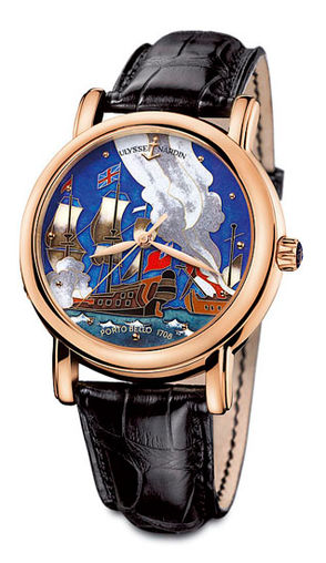 Review Ulysse Nardin Classico Enamel San Marco Cloisonne Portobello 136-11 / PORT men's wrist watch